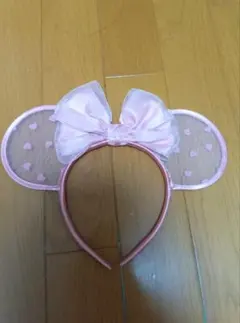 ディズニー　カチューシャ　ピンク　ミニー