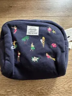 新品！confiture コンフィチュール ポーチ　アロハ　フラダンス　刺繍