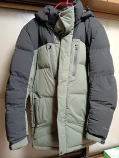 中古 ワークマン エックスシェルター LL ダークグリーン ギガパフダウンコート