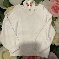 REPLAY ライトグレー Vネックニット