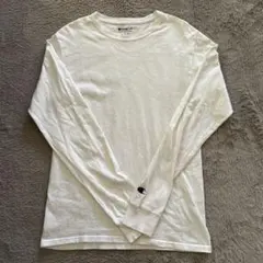 Champion ホワイト 長袖カットソー S