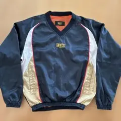 ZETT Vネックジャケット ネイビー/ホワイト/ベージュ