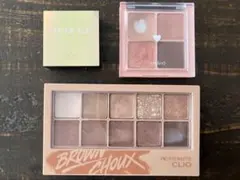 CLIO・ rom&nd アイシャドウ3個セット　イエベカラー　韓国コスメ