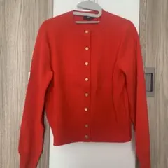 PLST 赤 長袖 カーディガン S