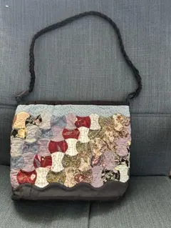 パッチワークキルト　ハンドメイドバッグ