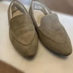 グレー スエード モカシン