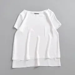 theory luxe パールツイル半袖ブラウス 白 38 日本製 上品のサムネイル