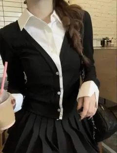 shein 新品　Vネック　カーディガンシャツのサムネイル