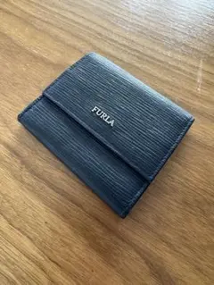 FURLA ネイビー レザー コインケース