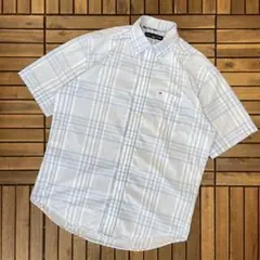 TOMMY HILFIGER チェック ボタンダウン 半袖 シャツ