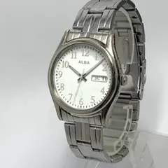 稼働品 SEIKO 腕時計 セイコー アルバ カレンダー QZ 人気 ビンテージ