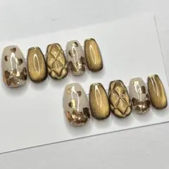 ネイルチップ マグネット キルティング ビー玉 ハート バレンタイン