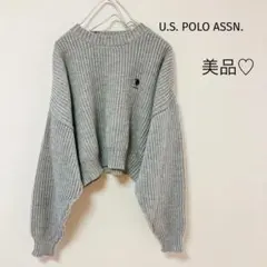 美品♡ U.S. POLO ASSN. ニットセーター　ショート丈　Free