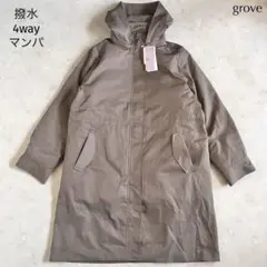 新品タグ付き grove＊【撥水】4WAYフェイクファーライナーロングマンパ
