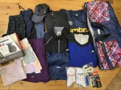 テニス新品小物6点＋スポーツウェアUSED13点 ヨネックスCWX NIKE他