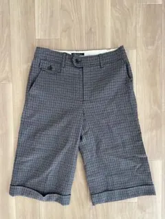 美品✨ 23区　ハーフパンツ　レディース　チェック柄　ブラウン グレー系　38
