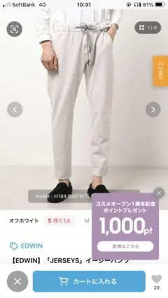 EDWIN  イージーパンツ