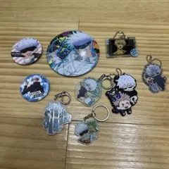 呪術廻戦　五条悟　缶バッチ　キーホルダー　9個セット