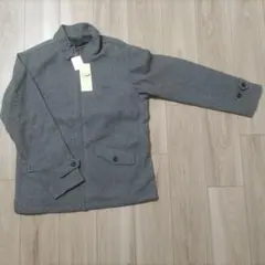 クロコダイル グレー ウール混合 ジップアップジャケット