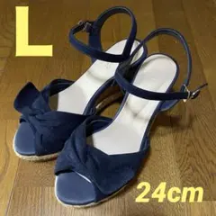 grove グローブ　サンダル　ヒール　Ｌ　24cm ネイビーのサムネイル
