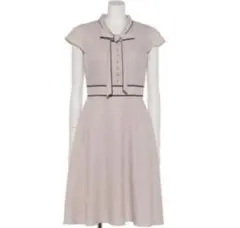 アプワイザーリッシェ パール釦ボウタイフレンチワンピース