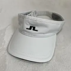 美品　J.LINDEBERG ホワイト バイザー　ジェイリンドバーグ