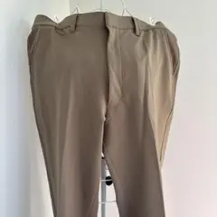 ベージュ スラックス ポリエステル混紡