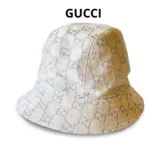 美品GUCCI グッチ GGラメ バケットハット アイボリ シルバー ウールのサムネイル