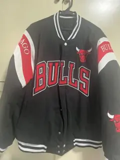 『超希少』　SSB シカゴブルズ　スタジャン　NBA 両面刺繍ロゴ　黒　XL 90s STARTER 