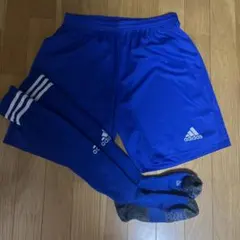 アディダス　サッカーパンツ&靴下セット　サイズL&SM(22-24)
