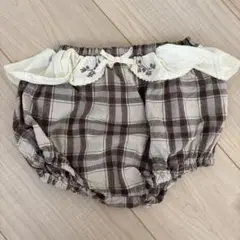 チェック柄フリルパンツ 70-80