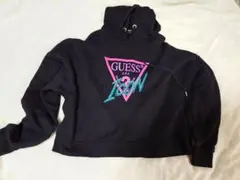 GUESS ゲス　ブラック パーカー プルオーバー　インポート　М　ICON