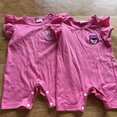 ピンク トイストーリー ロンパース 1-3M 2枚セット 双子