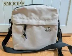 【未使用】スヌーピー スクエア ショルダーバッグ 撥水 ベージュ 8ポケット