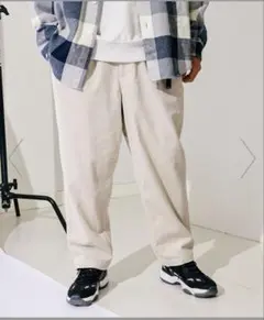 BEAMS ホワイト ワイドパンツ Lサイズ