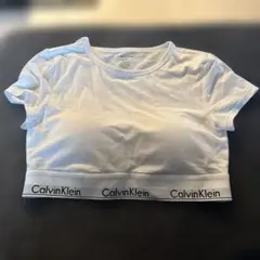 Calvin Klein ホワイト クロップドTシャツ M