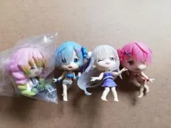 リゼロ　鬼滅の刃　ミニフィギュアセット　レム　ラム　エミリア　甘露寺蜜璃