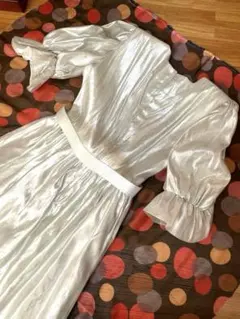 シルバーロングドレス