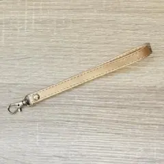 送料無料　ストラップ　型押しデザイン　ベージュ　全長 約 17cm