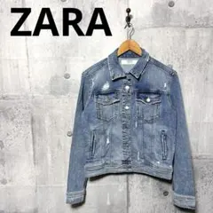 ZARA ザラ レディース ダメージデニムジャケット M