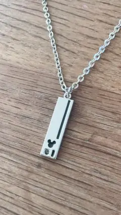 ミッキー型デザイン シルバーネックレス