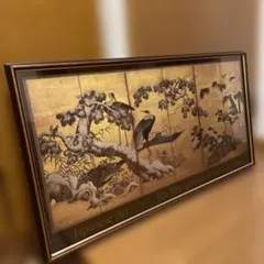 箱根寄木細工 額装 鷹 松 伝統工芸品 約71×59cm木象嵌 大型 - メルカリ