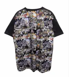 graniph ゲゲゲの鬼太郎 水木しげる 総柄 切替 Tシャツ