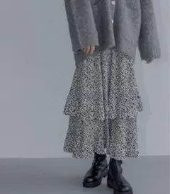 apart by lowrys ホソプリーツティアードスカート ベージュ