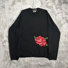 AD2012 12AW archive 花柄ウールニット 黒