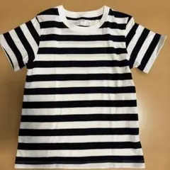 無印良品　半袖Tシャツ　サイズ110 ボーダー　黒