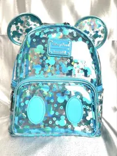 【US限定】Loungefly ミッキー クリアスパンコール リュック