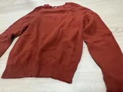 ユニクロ　ラムウールセーター　レッド
