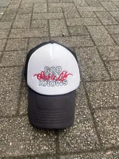 00s old GOD KNOWS トラッカーキャップ ホワイト/ブラック
