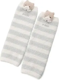 【新品未使用】ジェラートピケ ベビー レッグウォーマー ねこ（ミント）